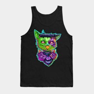 Franki the Frankenstein's Monster Cat Zombie Tank Top